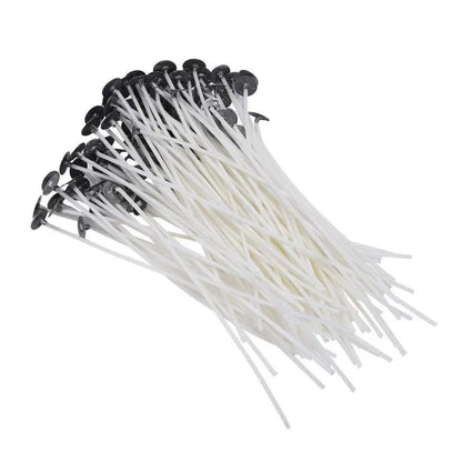 Pack of 30, 50 and 100 pcs Natural Soy Wax Candle Wicks – Pre-Waxed & Tabbed for Handmade Candles