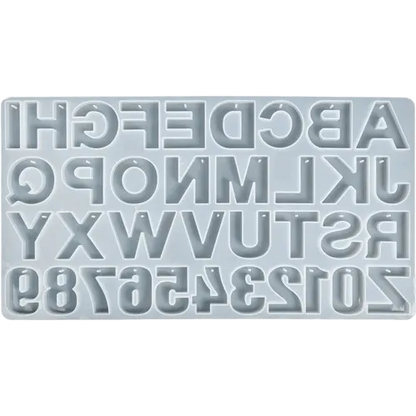 Alphabet Letter Mold for Resin – A-Z & 0-9 Silicone Mold for Candles and Resin
