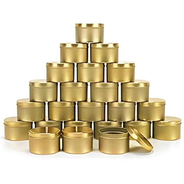 Premium Metal Tin Jars 120 ML for Candles 12 Pieces – Durable & Stylish Containers