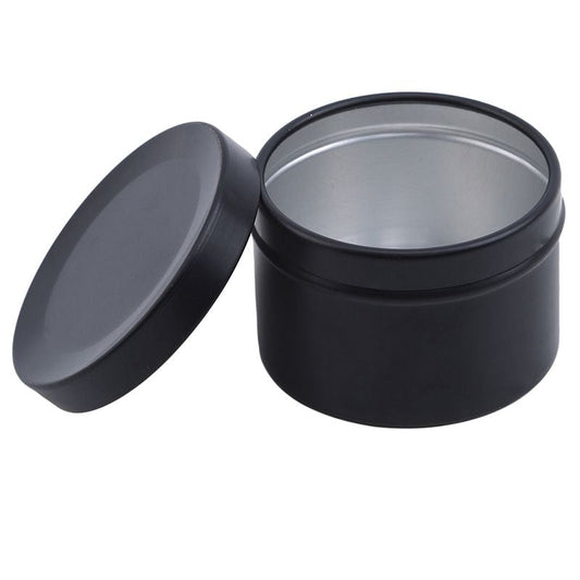 12 Premium Black Tin Jar for Candle Making | Stylish & Heat-Resistant Container