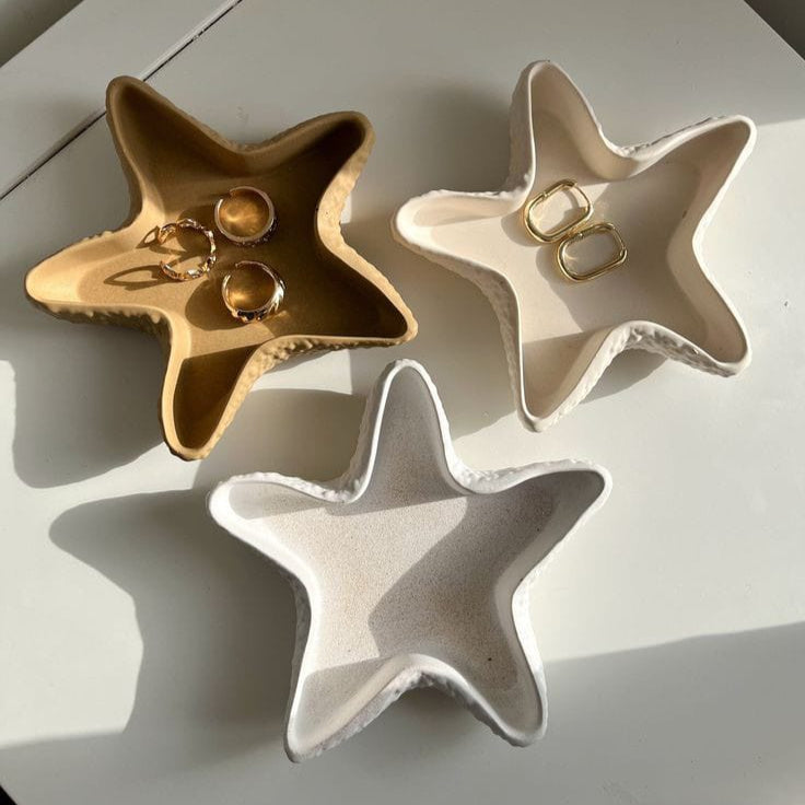 Star Shape Ceramic Jar for Candles & Jewellery – Elegant and Versatile Storage