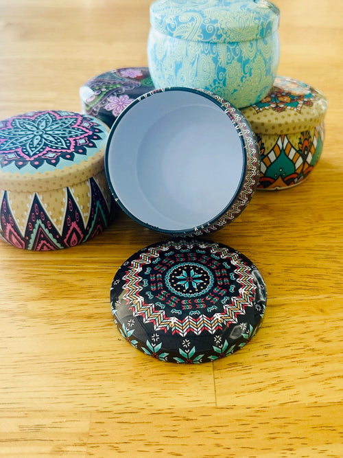 12 Printed Tin Jar for Candle Making