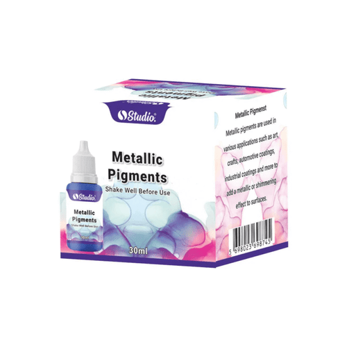 Studio Metallic Pigments Colors for Resin Molds 6 Colors in Bottle (In Box)